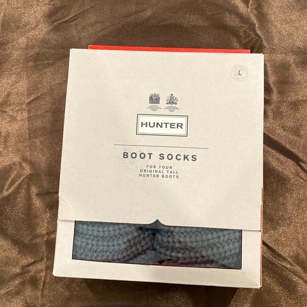Long gray (dark slate)Hunter winter & rain boot socks